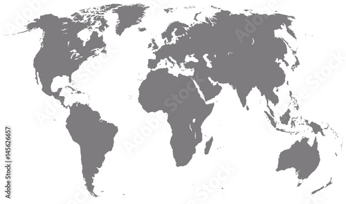 gray world map silhouette