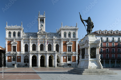 main square of Valladolid, Spain. Capital of the Autonomous Community of Castilla y Leon. Pan photo