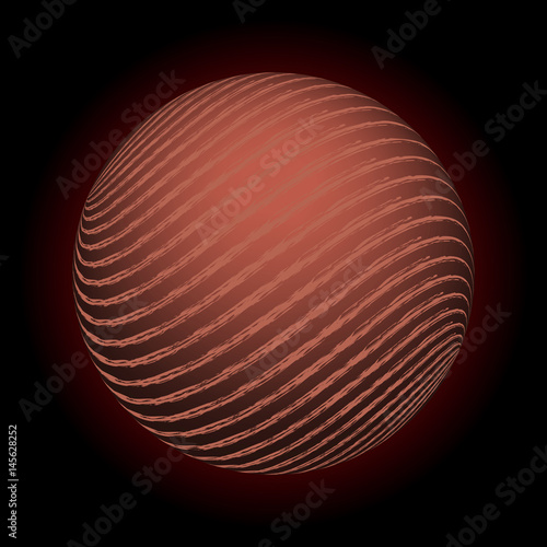Abstract ball. Abstract background. Vector.