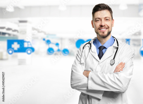 Portrait of handsome doctor...