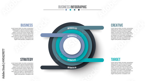 Abstract infographics number options template.