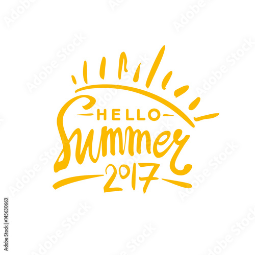 Vector template Hello Summer 2017.