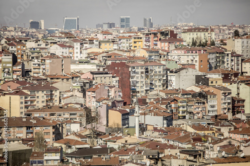 Rows of houses in Istanbul, Turkey