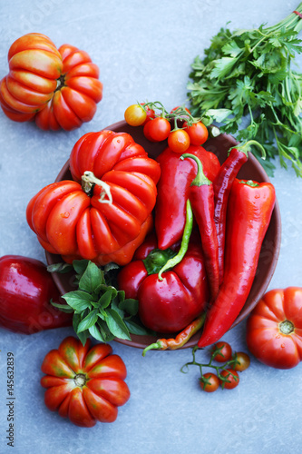 Still life of fresh vegetable