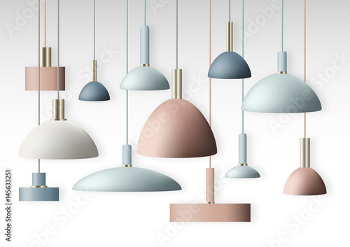 pendant lights - hanging lamps collection illustration