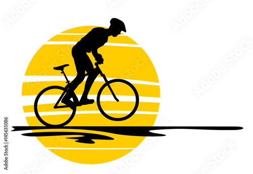 Silhouette Mountainbiker Sonne