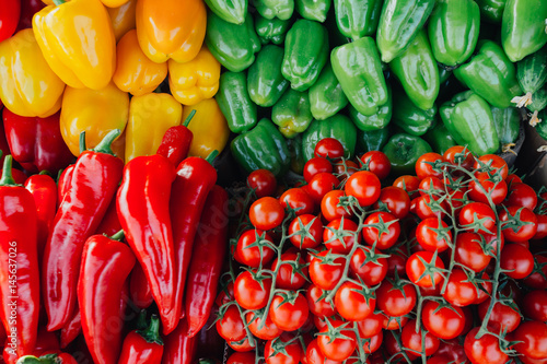 Fresh vegetable in wet market photo