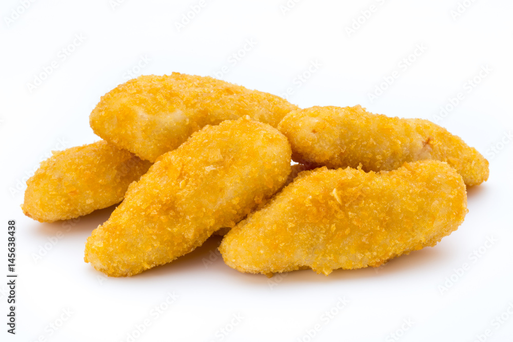 Nugget chiken on the white background. Nugget chiken on the white background.