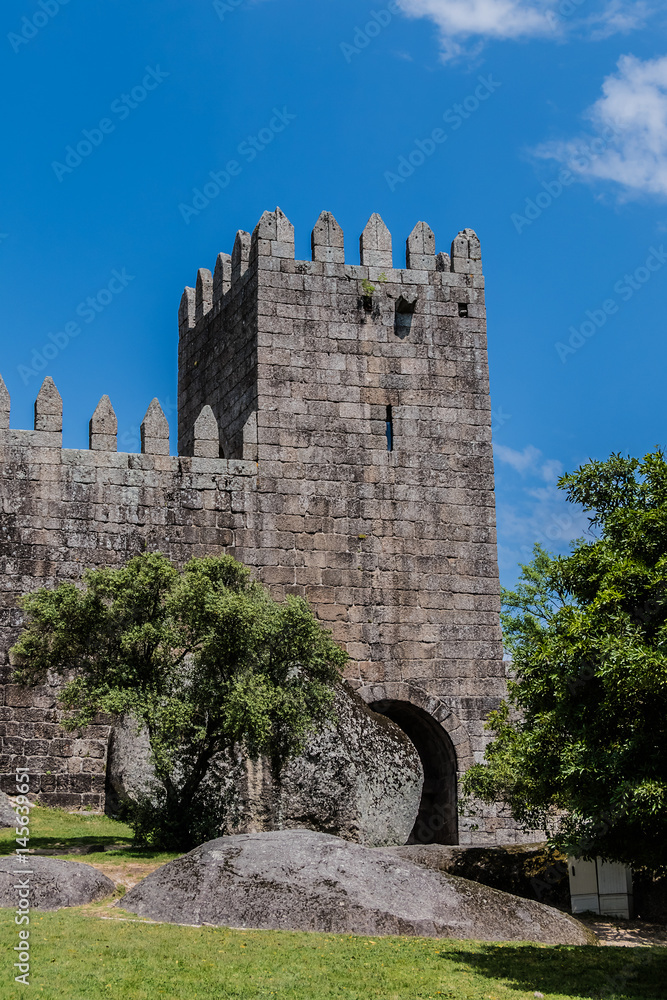 Castle of Guimaraes - medieval castle in Guimaraes, Portugal.