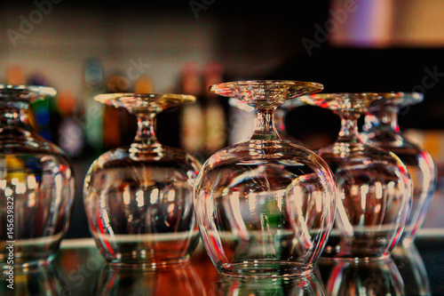 set of glass goblets