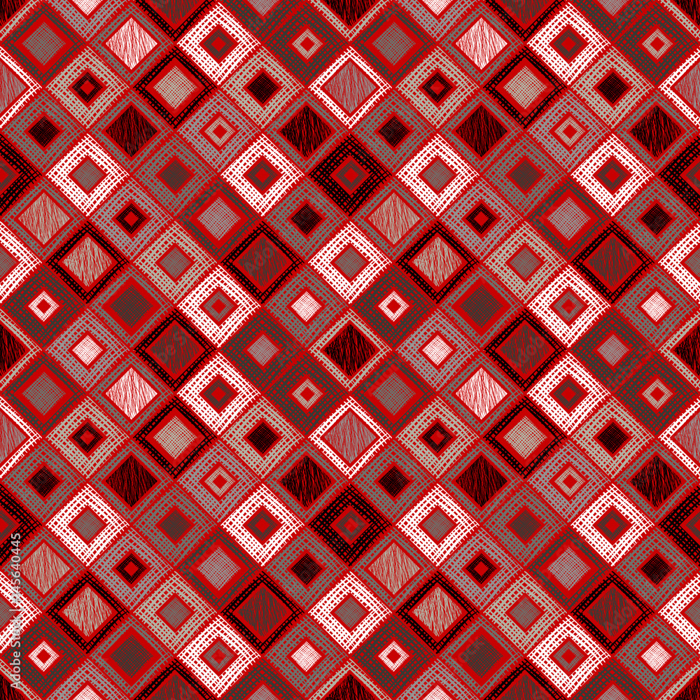 Seamless vector geometrical pattern with rhombus, squares. endless background with hand drawn textured geometric figures. Pastel Graphic illustration Template for wrapping, web backgrounds, wallpaper Seamless vector geometrical pattern with rhombus, squares. endless background with hand drawn textured geometric figures. Pastel Graphic illustration Template for wrapping, web backgrounds, wallpaper
