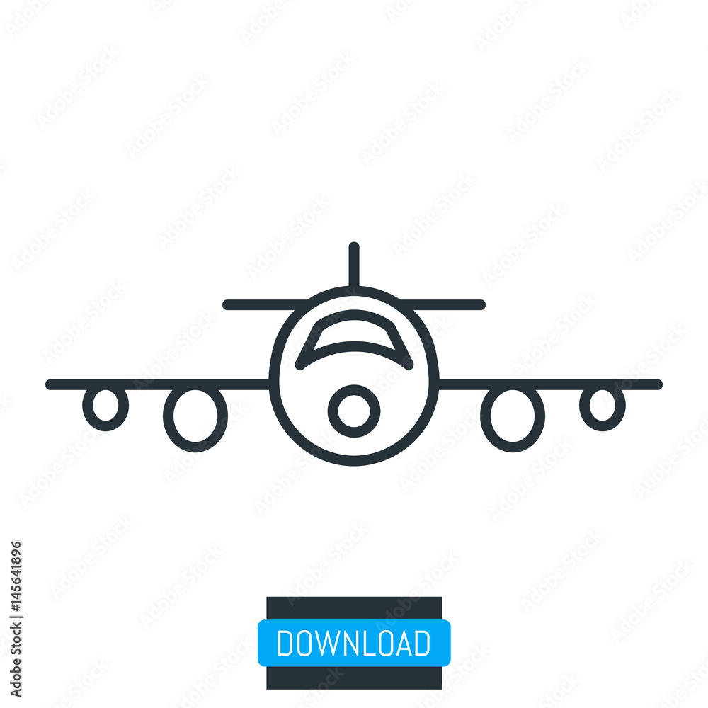 Plane icon, vector