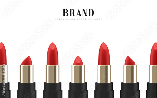 Cosmetics red lipstick