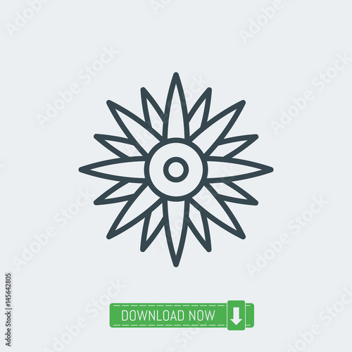 Flower icon, vector