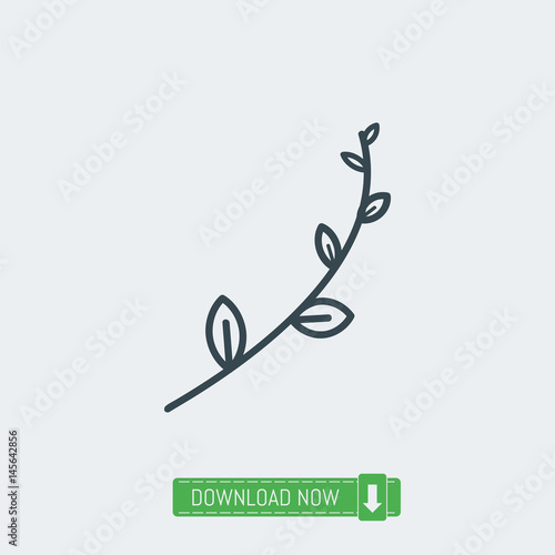Branch icon, vector