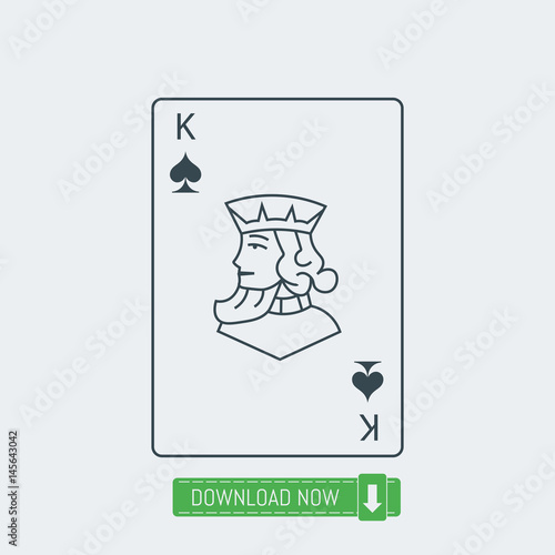 Playing card icon, vector