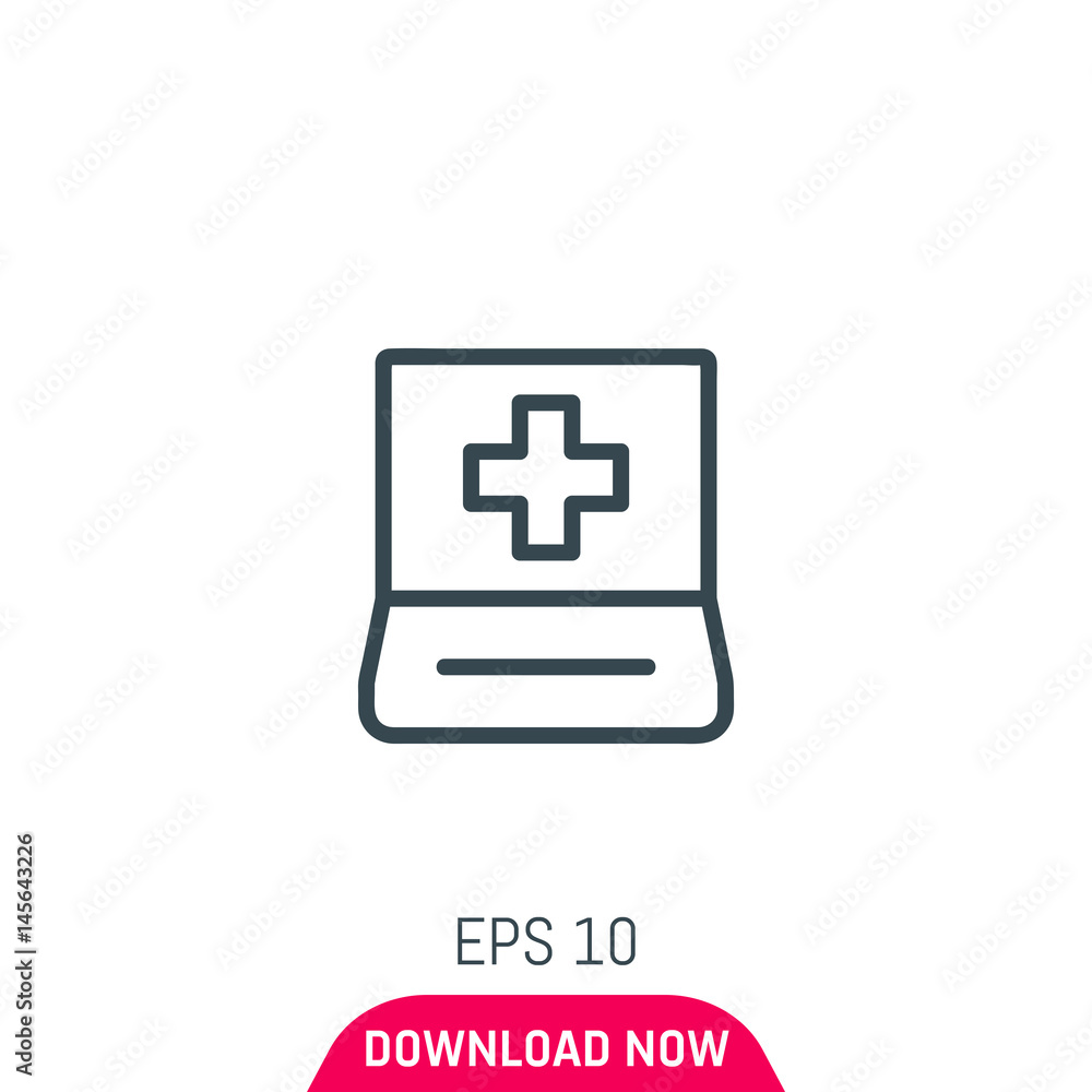 Medical computer icon, vector Medical computer icon, vector