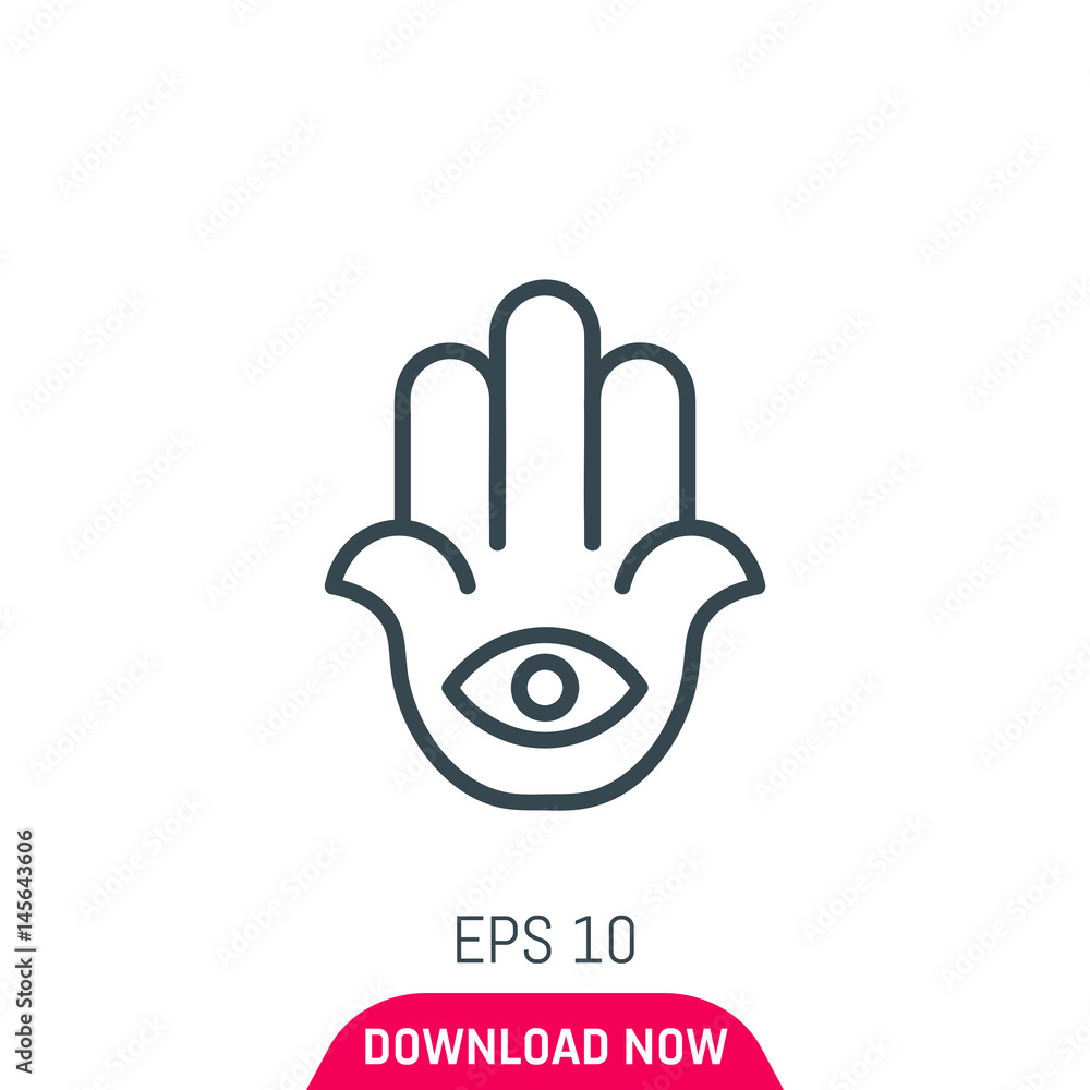 Obraz premium Semitic neopaganism icon, vector