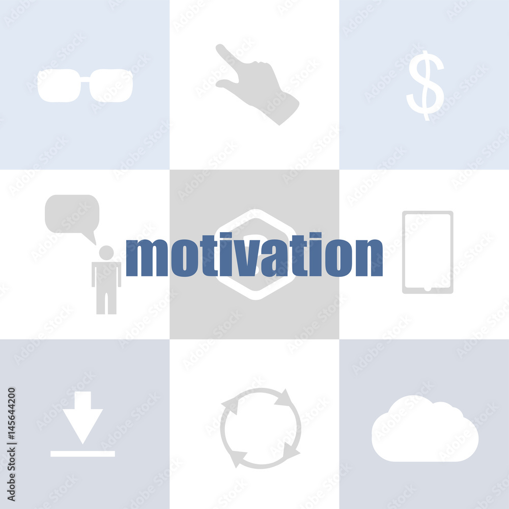 Fototapeta premium text motivation. Business concept . Infographic of technology or education process