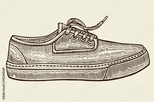 sketch of sport shoes
