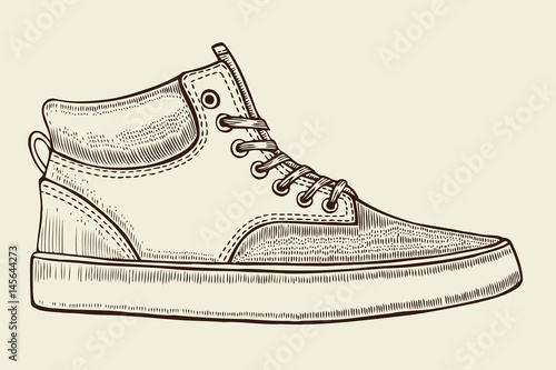 sketch of sport shoes