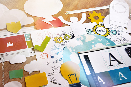 Graphic and web design. Concept for creative process, graphic and web design and development, logo design, company identity, stationary design, product design, marketing, social media, app development