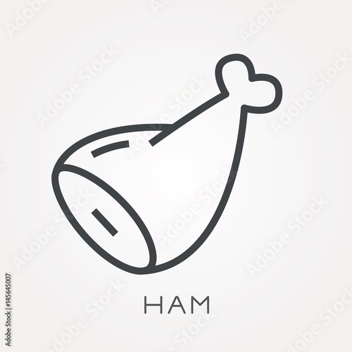 Line icon ham