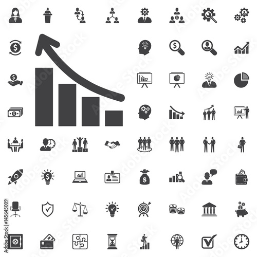 Infographic. Chart icon. Growing graph simbol.