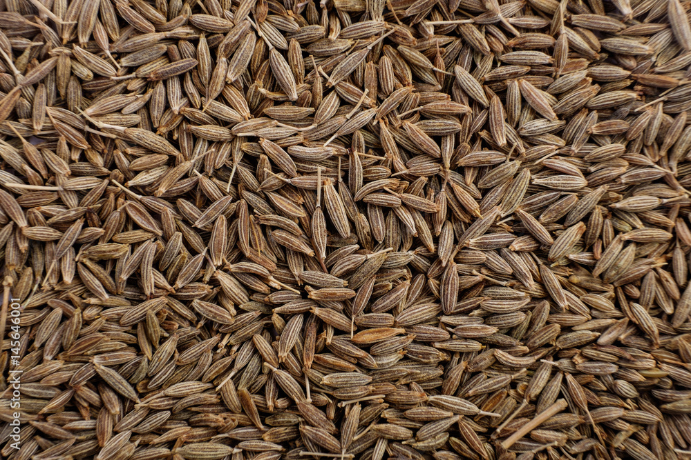 Zira east dry aromatic spice, food background Zira east dry aromatic spice, food background