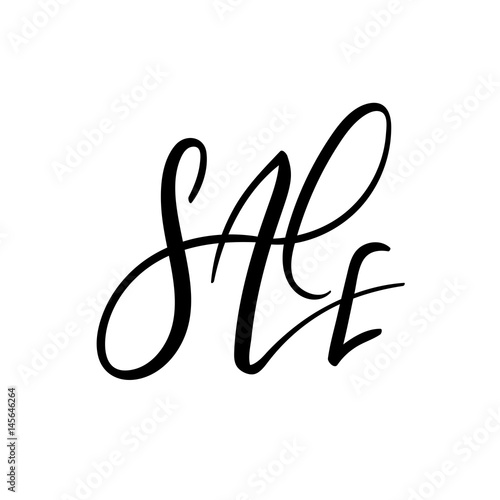 Sale. Hand lettering inscription. Vector handwritten text. Modern calligraphy