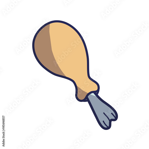 delicious chicken thigh food icon