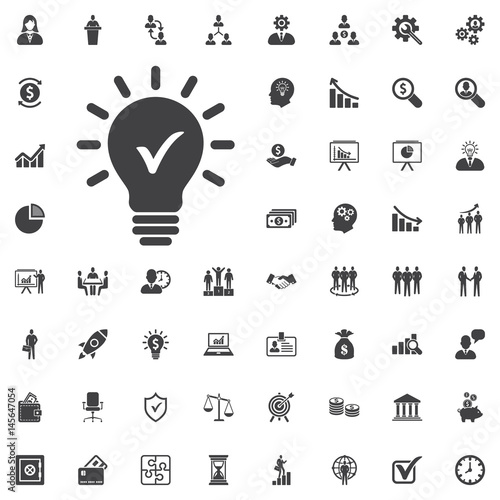 Check innovative idea icon.