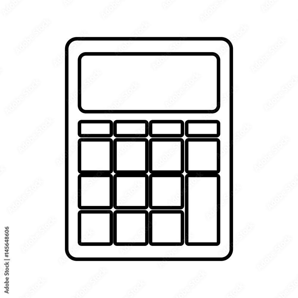 calculator device icon over white background. vector illustration calculator device icon over white background. vector illustration