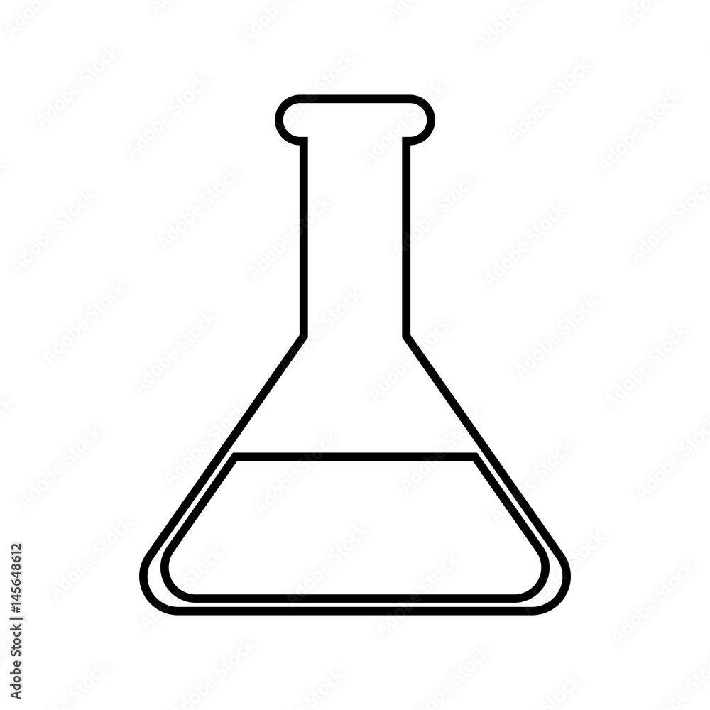 chemical flask icon over white background. vector illustration chemical flask icon over white background. vector illustration