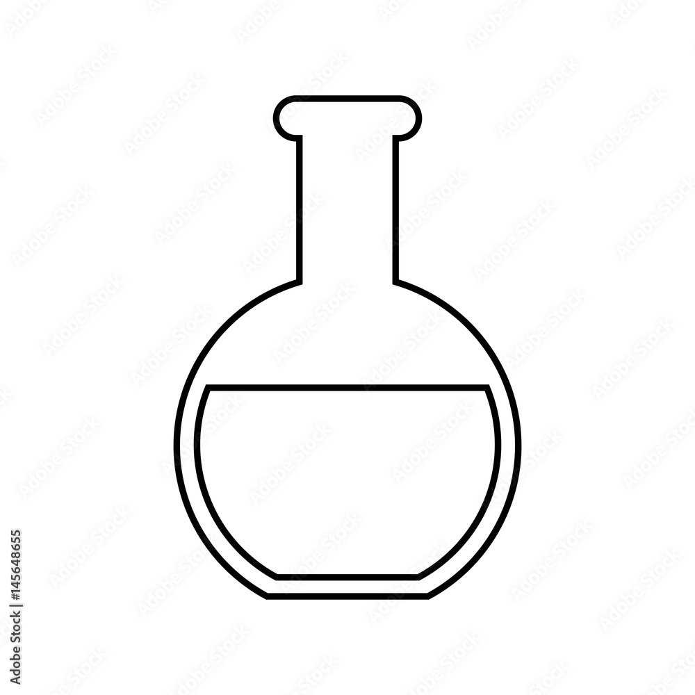 chemical flask icon over white background. vector illustration chemical flask icon over white background. vector illustration