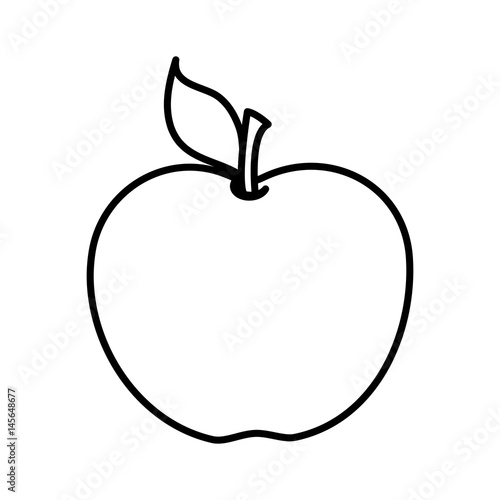 apple fruit icon over white background. vector illustration