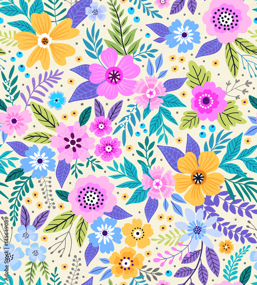 Amazing seamless floral pattern.