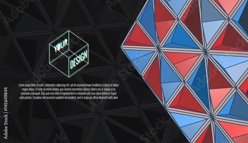 Abstract colorful triangular with black and colorful theme