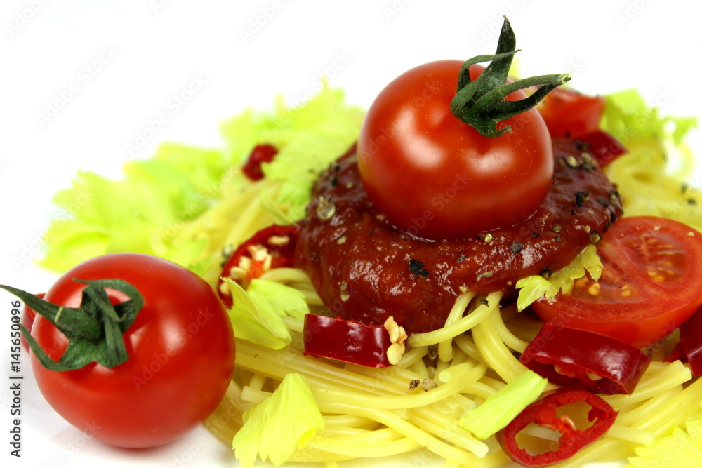 Spaghetti with tomatoes Spaghetti with tomatoes