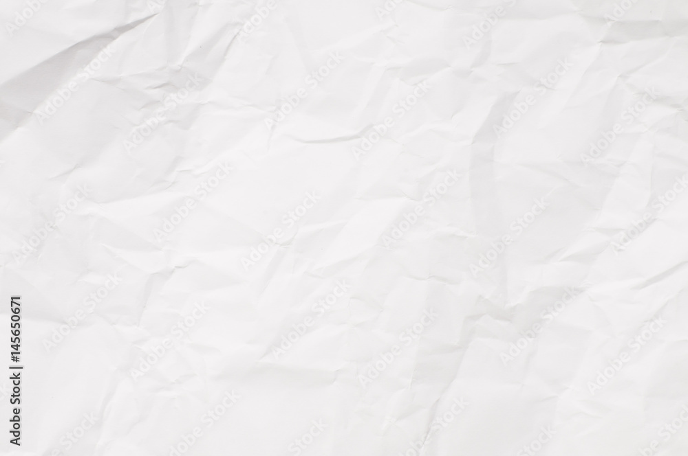 Crumpled white paper background Crumpled white paper background
