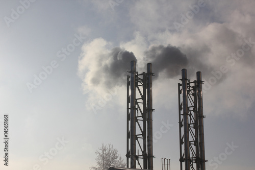 Smoking pipes of gas power station 30363