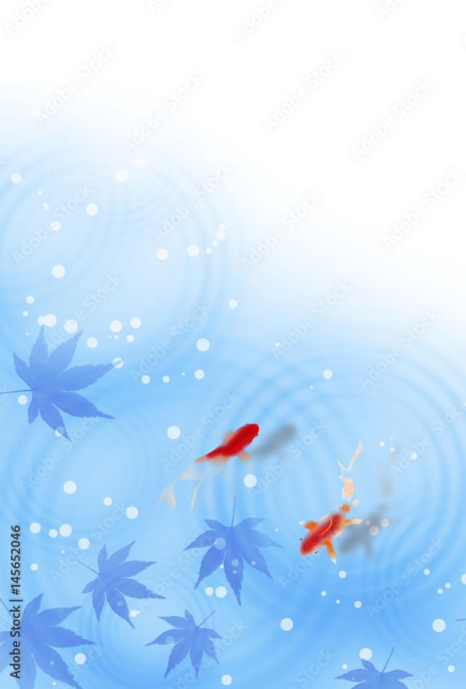 暑中見舞い 金魚 和柄 Stock イラスト Adobe Stock 暑中見舞い 金魚 和柄 Stock イラスト Adobe Stock