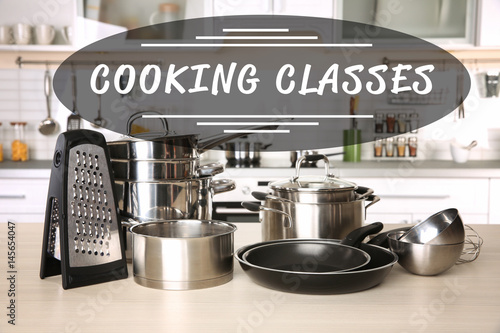 Cooking classes concept. Ki...