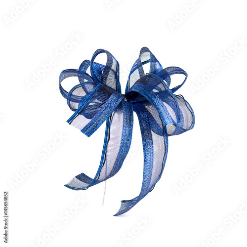 Blue ribbon isolated on background © Kitti bowornphatnon