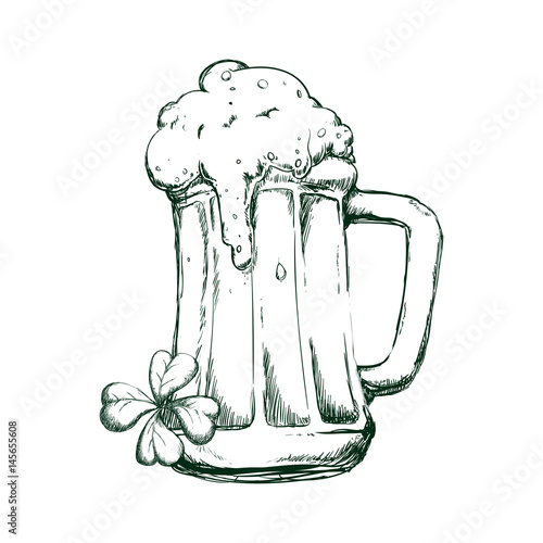 Delicious beer draw icon vector illustration graphic design