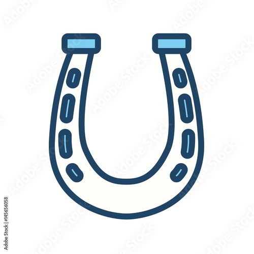 Horse shoe isolated icon vector illustration graphic design