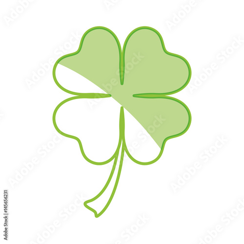 Clover lucky leaf icon vector illustration graphic design