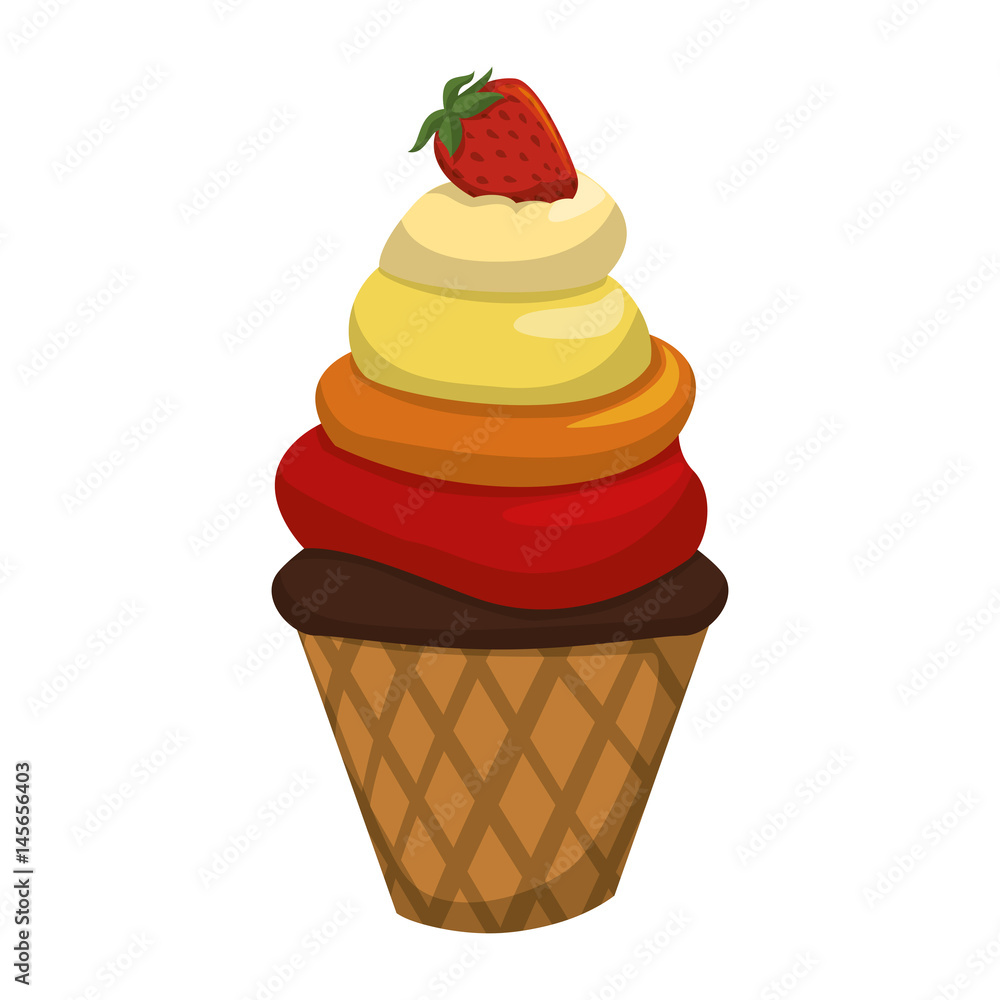 Delicious ice cream icon vector illustration graphic design Delicious ice cream icon vector illustration graphic design