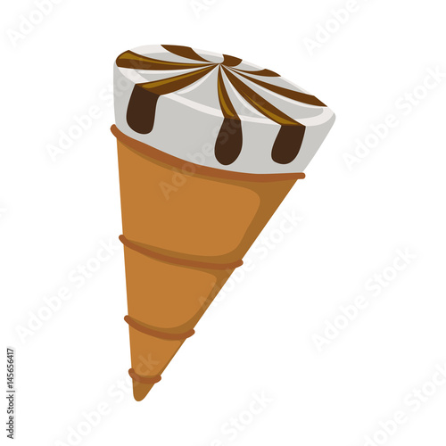 Delicious ice cream icon vector illustration graphic design
