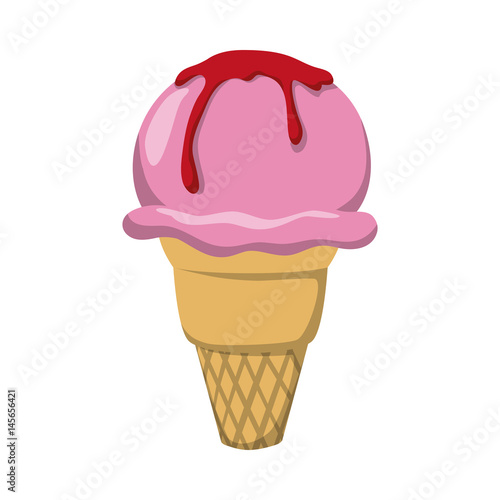 Delicious ice cream icon vector illustration graphic design